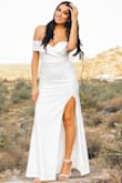 This dress was perfect for my engagement shoot! I just might wear it for my bridal shower! Nothing bad to say about it at all! Fits like a glove and hugs all the right areas. The material is thick so it's not see through! Great quality! - Rebecca L.