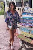 Wore this on my honeymoon to Aruba and it was perfect! It feels amazing on and I got so many compliments. A couple things to note. I had to use double sided tape on my chest because the top was a little loose. Easy fix though, and the fabric cooperated well with the tape. Also, the shorts are pretty short -- so I wouldn't wear it to certain kinds of events. But its great for a summer night out or trip to the beach! - Deirdre F.