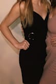 Loved this dress! The layering and stretchy/breathable material made it very comfortable while still being a flattering bodycon shape. Loved the detail and it fit true to size. - Maddie Z.