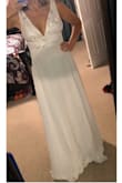 I have ordered this well in advance of my wedding day so the pics are just of me trying it on. I originally ordered Medium because I ordered another dress from Lulus In a small, and that dress ran small. So I exchanged this one for a Small and it's a perfect fit. This runs true to size in my opinion. I'm a size 4-6 in regular clothing. I'm 5'6 with no shoes on so it's plenty long enough to wear with heels. - Diane S.