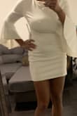 Didn't like the 70s look of the sleeves on me. Dress feels comfortable and firs well. - Tiffany J.