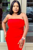 I bought this dress in a large for a wedding back in May 2019 and never placed a review but I just ordered another dress and it reminded me how much I loved this one! This is honestly the first dress that fits like a glove and hugs my curves, while securing my boobs as well! I'm thick but this dress made the apple of everyone's eyes! The quality of the material is amazing, there's a bit of stretch in there and it still fits nicely! If he posting my review for the other dress once I wear it on Feb 15 for my aunts 50th dinner! Really happy with Lulus for my evening/long dresses. - Ofure M.