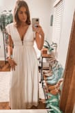 I had high hopes when I ordered this dress, and when I received it in the mail they were surpassed! This dress is high quality (feels more expensive than the price point! WIN) and it is so flattering! I purchased this dress for my upcoming bridal shower and cannot wait to wear it! Also tall girls - this dress is long enough for us! - Courtney T.
