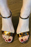Very chic and goes well with different styles. 
I wear 7 for sandals and it's a good fit. Hills are chunky so relatively comfortable. - Jiyoung S.