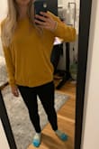 Great sweater! It's pretty thin so doesn't do much for keeping you warm, but it's a great yellow color and had a good loose fit without being baggy! - Allie G.