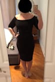 This dress is simple, sexy, and classy. I will be wearing it for a winter wedding. The size L is quite tight but the material is thick and it's still comfortable enough to dance in. The sleeves have plastic meant to hold them up which seems to work well. - Sarajane S.