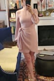 I'm an athletics build with broader shoulders/back so this dress didnt really work for me as far as comfort. I think a medium might be too large so I'm returning instead of exchanging. - MICHELLE P.