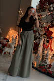 Ame la
Falda, es largaaaa pero con wedge quedó perfecta, es preciosa.

Love the Skirt, it is long but with wedge it was perfect, it is beautiful. - Anais D.