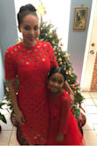 Received a lot of compliments on the color and style of dress. Wore this dress for Christmas. - Essence W.