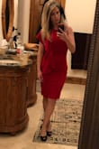 Loved this dress! Fit perfectly and the ruffle helps hide the belly. Wore to a formal event and got tons of compliments. - Holly D.