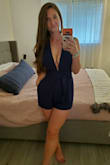 Very awesome romper over a bathing suit for larger chested girls. I did wear with a bra that closed in the front but had to tie the straps a different way. - Lindsey B.