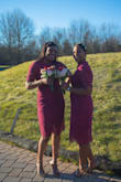 My two bridesmaids both wore Large, one fit perfectly but the other one would've been better off with a medium, we did some adjustments and they look phenomenal! - Sherene S.