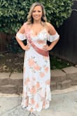 I ordered this dress for my bridal shower, it fit like a glove. It was beautiful and recieved numerous compliments. - Kaitlyn C.