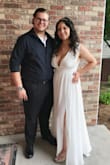 I bought this dress for a night of celebration with my husband, and I just loved it. I alter the "straps/vneck" a little bit because it was a little large and loose around my bust area. My twin sister wore it a year later for her maternity photos, so it works as a maternity dress as well! Also, the dress is a little long, but nothing a slight alteration or some heels couldn't fix! - Shauna W.