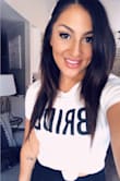 Could have gotten a small. Seemed overly long. I ended up tying up to wear during my bachelorette and destination wedding! Unfortunately, it doesn't wash well. The letters have already faded and cracked after only 2 washes. - Pamela P.