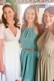 I wore this for my bridal shower mimosa brunch & was quite pleased with it. My grandmother thought there was too much cleavage, but I wasn't overly bothered by it. Gotta love the custom fit you get out of a wrap dress. - Stephanie S.