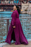 I was looking for a full sleeves long dress and this is a perfect dress and I love the plum color . The size was also perfect . - Gurneha N.