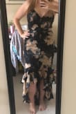 I absolutely love this dress!!! It compliments and accentuates my figure in all the right places and I can wear a strapless bra with it (a huge plus for me). I originally ordered a Large and that was too small, so I'd definitely suggest sizing up if you're on the bubble! - Megan F.