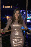 This dress fit perfectly, and was comfortable it was lined nicely on the inside so it wasn't scratchy, also it stayed put no riding up as I moved. It looks like different colors depending on the lighting of pics but in person was more rose gold loved it for NYE!!! - Laura A.