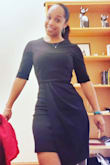 I love the way this dress fits. It's fitted, but with enough room to comfortably wear to work. The sleeves give it a conservative look, while still giving off a little flirty air. - Michelle P.