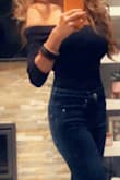 So I like my things tight but it left marks on my arm. I think I have pretty thin arms too. I loved how it showed my shoulders and paired it with high waist jeans - Amanda J.