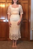 This my daughters Wedding dress. It was just from pictures that we liked it. It fits her perfect is super comfortable and after ironing it a little it looks beautiful. Very happy. - Stephanie B.