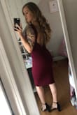 I wore this as a guest to an autumn wedding and it was very comfortable and made me feel really confident. While the back is low and sexy, the length of the dress made me feel appropriately dressed for the wedding. - Shannon B.