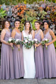 Color and fit looked great on all of the bridesmaids! It definitely comes long so tailoring is necessary for ladies on the shorter end. - Jalyn B.