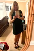 I needed the perfect dress for Christmas dinner. The dark green color was stunning and the ruffles on the sleeves gave the dress some uniqueness. I got tons of compliments. The shoes were also a previous purchase from Lulus. - Sarah