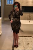 I'm usually between a small and medium, in this dress the small fit perfectly. I wore to a wedding this past weekend and had numerous compliments. - Amy C.
