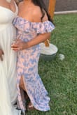 Not a flattering fit for me but it was beautiful material - Gabriela P.