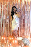 This was my choice for my bachelorette party (as suggested in so many other reviews), and I was not disappointed. The dress was not very fitting on the top but it never felt like it was too loose. I got a lot of compliments for the dress and would wear it for other events in the future as well! I would recommend pairing the dress with very subtle gold and brown heels and loose curls. - Jyothi K.