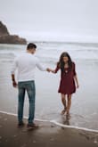 This was my choice for my pre-wedding photoshoot. I wanted a simple dress in a solid bold color such that it would pop in the pictures. I then paired it with a long floral necklace and black gladiator flats. The pictures came out to be wonderful. - Jyothi K.
