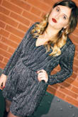 I loved this romper for my NYE outfit! It fit well and was made of a stretchy material that was very comfortable! It also does not shed glitter at all which is a huge plus!! It was a little loose on me but overall was a great purchase! - Megan K.