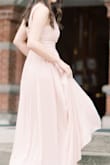 Flowy, photographs well, comfortable and would highly recommend. Just make sure you pay attention to sizing because it runs large and I needed a full size smaller than usual (XS, usually a S) - Sierra F.