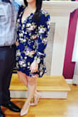 Wore this dress for Easter and got a lot of compliments. Took advice from some of the reviews and bought some fashion tape to secure the neckline, as it comes pretty low. The material is good quality too, but not too thick that you'd be sweating in a long-sleeved dress. - Courtney D.