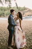 I bought this dress for our engagement shoot and the bust clip was a little tight and would pop open so I removed the clip altogether. Loved how the dress moved in the wind, just have to be careful it didn't open up too much since it was very windy that day. - Vanessa H.