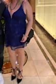 I love this dress!! It fits perfectly and hides any lower half of your body your not comfortable with and has a sexy neckline. It's very short lol so if your taller than me (5'2), it will be a shirt on you. I would say this is more for shorter people. But super cute! - Stacey S.