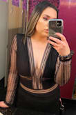 I love this bodysuit, however even with a large it was just a tad to small in the chest area sadly. However I still love wearing this for a ladies night out! - Samantha B.
