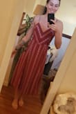 This dress is beautiful and the material is higher quality than I expected. The dress runs a little big so I would recommend sizing down.
I'm usually a size small in everything
but this was baggy around my chest and loose around my waist and lower back. I'm sizing down and hoping the XS will fit better! - Kendra B.