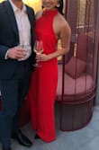 Wore this for my anniversary in Los Angeles. Loved it SO much! I did need to hem the bottoms a little bit because I'm short so keep that in mind. I ordered a small and an xs and ended up with the xs. Perfect for a date night, anniversary dinner, wedding, graduation, etc. - Nico I.