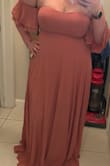 Dress is beautiful, fits great, it compliments my body shape. I'm keeping it for sure. - Leonor C.