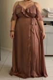 Dress did not look good on me! It's a little complicated to put on. For sure looks good on a smaller size. - Leonor C.