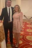 The dress is pretty. I think it's a little right in the chest area so I would've tried to size up, especially if you have a bigger chest. Pretty dusty pink color. - Kristen S.