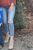 I literally wear these so much. They're the perfect color of jeans for any color shirt too. I wear these all the time and they have held up so well. A staple in my wardrobe. - Sadie C.