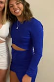 I'm 5'8 and I weigh 140 lb. I got a small and it was a little loose but not too loose where I would return for an XS. Super cute though!! - Stefani A.