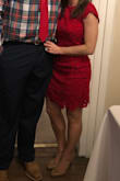 Wore to my rehearsal dinner and received many complements. I usually have a hard time with dresses as I am more petite up top while larger on bottom on top of being pretty short haha. But this dress worked well. Just short enough I didn't feel stumpy, but not too short that I felt exposed. - Logan S.