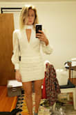 In the photo its super flattering. But when relaxed, the chest portion is just a little too loose for my liking. My bust is 36.5 inches. I would order an XS of they had one because I love this look. - Danielle D.