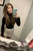 Fits very true to size ! Honestly I was unsure about it but when I put it on it was my new favorite skirt. Very flattered and fun for a night out ! - Abbey J.