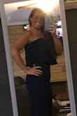 I have never tried to wear a jumpsuit and never thought I would be able to!! I have recently lost 64 pounds so far and have an upcoming wedding to go so I said I want to try to get out of my comfort zone and try something different. My sister told me about your website and instantly when I saw this jumpsuit and immediately fell in love with it. I read the reviews and so many people of all different height and body styles were able to wear it so I took the chance and purchase this item.  It is very long even with heels that i am having it altered. But other that it's perfect. - Allie D.